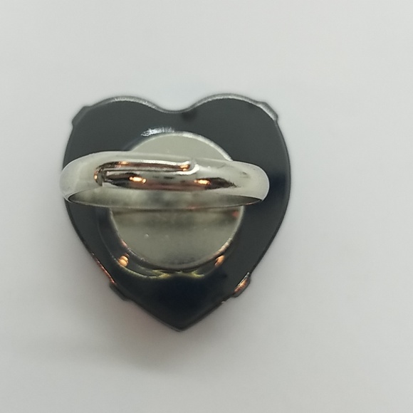 HEART THROB HELIOTROPE CRYSTAL HEART RING NEW - Picture 7 of 7